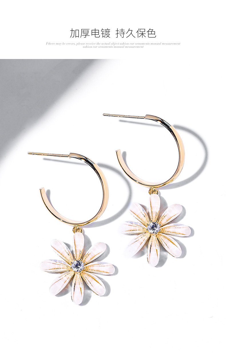 Nouvelle Mode Fée Fleur Boucles D&#39;oreilles 925 Aiguille En Argent Personnalisé Boucles D&#39;oreilles En Gros Nihaojewelry display picture 4