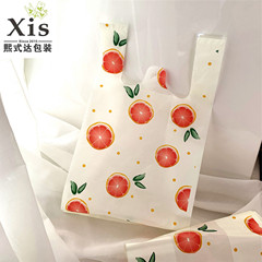 網紅水果系列西柚塑料背心袋通用外賣手提袋拍5包發6包