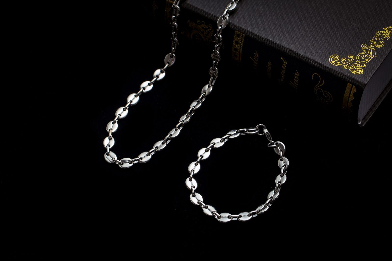 18g Weight Bracelets Classification coffee bean chain Chain Type 1 Piece Quantity Street Occasion Titanium Steel Material Geometric Pattern Men's Gender Plating Design Hip-Hop Style Hip-Hop Geometric Titanium Steel Plating Men's Bracelets Men's Chain Bracelets 13
