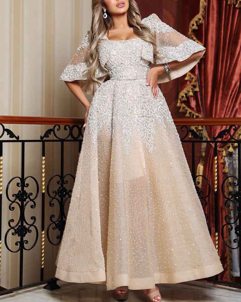 2025 popular spring and summer New Popular trade women's clothing independent station ebay sexy printing pleated belt splicing dance evening dress