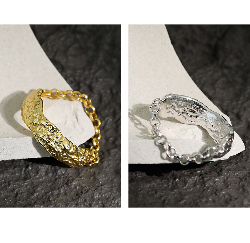 Simple Style Geometric Sterling Silver Plating Rings