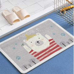 Cartoon cute entrance door, stain-resistant floor mat, door mat, water-absorbent, non-slip entrance door, creative kitchen bedroom rug