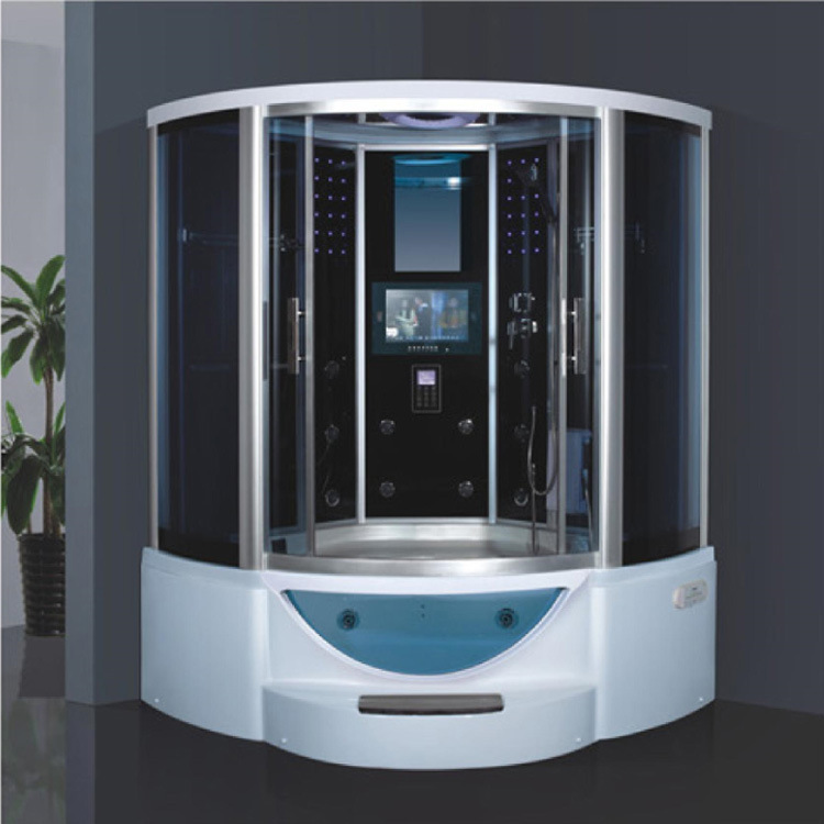 Foshan toda la sala de ducha en forma de abanico con bañera 1,5 M doble sala de vapor sala de ducha doméstica