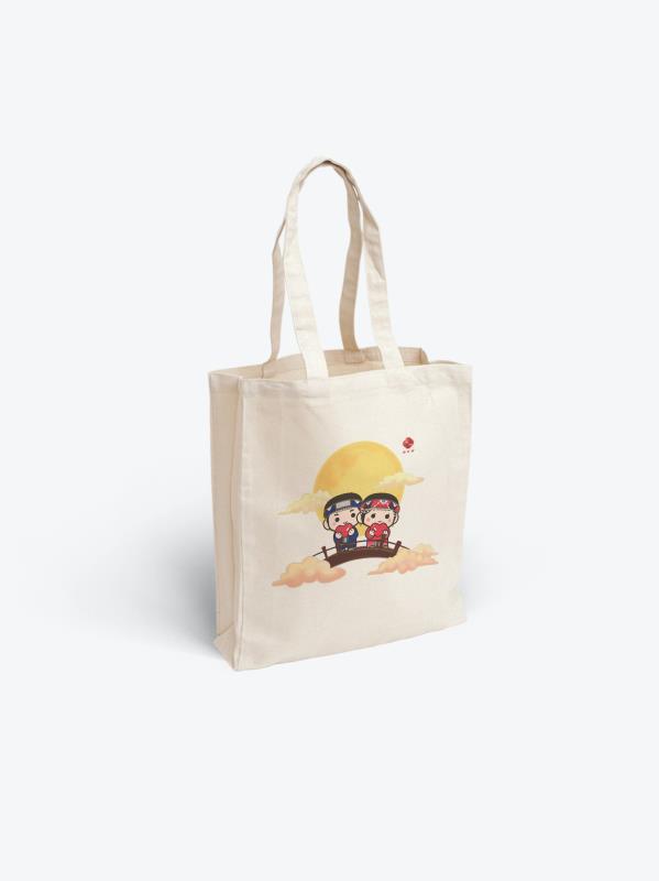 手提帆布袋定做帆布手提袋中秋礼品袋定制学生卡通手提帆布袋定制
