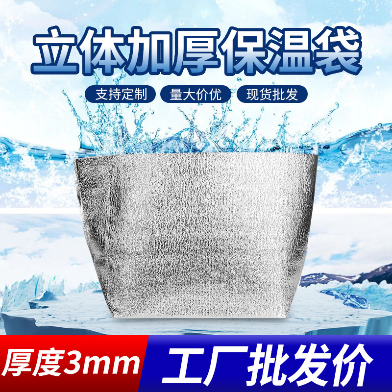 加工定制珍珠棉保温袋 保温隔热冷藏冰袋跨境披萨水果外卖打包袋|ms