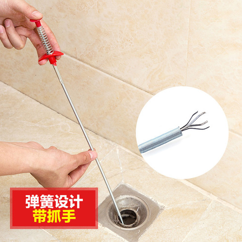 Flexible hand squeezeable sewer picker, picker, sewer garbage clip, four-claw unblocker