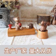 Factory direct supply creative wooden crafts decorative pet tree stump bench photo prop craft gift wholesale