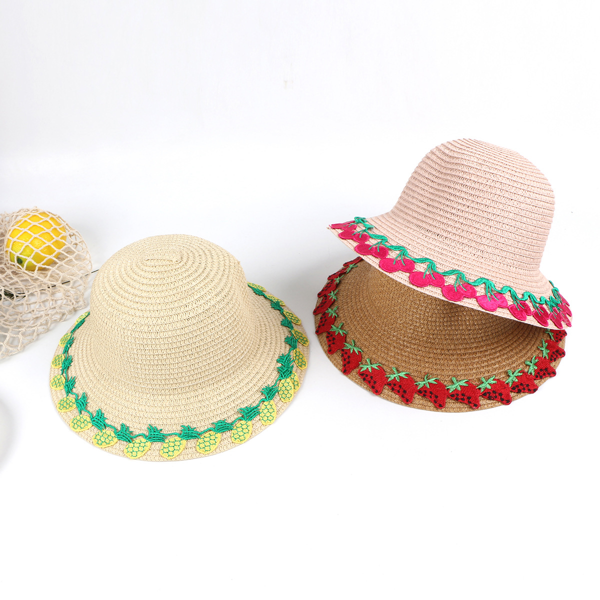 Sombrero De Paja Para Niños De Verano Sombrero De Bebé Femenino Protector Solar Sombrero Para El Sol Playa Aleros Grandes Sombrero De Paja Para Niños Al Aire Libre display picture 5