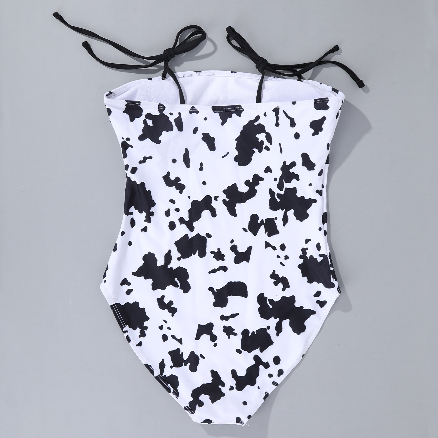 cow pattern sling lace-up sexy one-piece swimwear  NSDYS53987