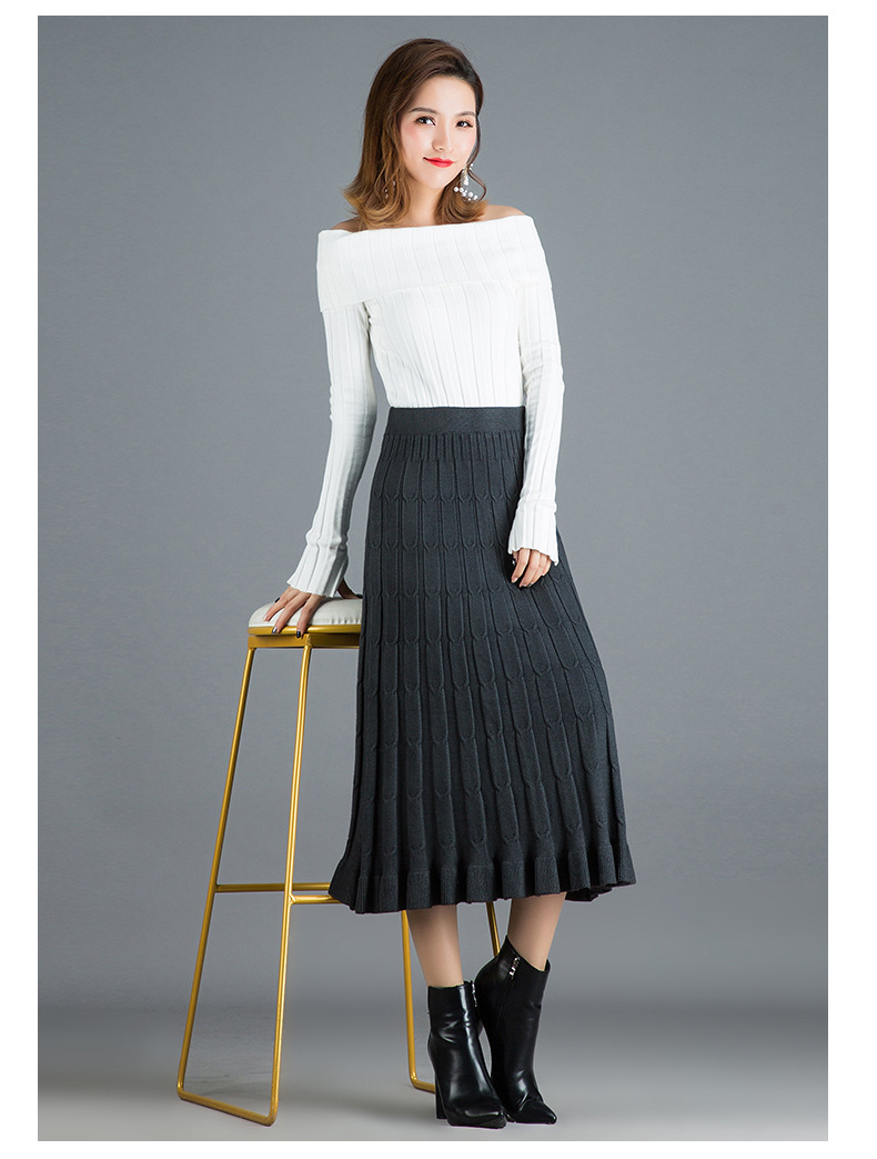 Knitted fishtail high waist woolen skirt  NSYZ19563