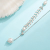 Brand necklace, chain for key bag  from pearl, pendant, silver 925 sample, internet celebrity, simple and elegant design