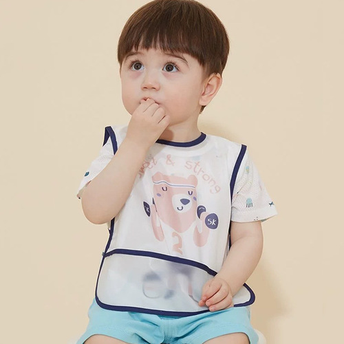 Bread smock, baby smock, baby reverse dressing, waterproof, anti-dirty eating clothes, sleeveless protective clothing, children's painting smock