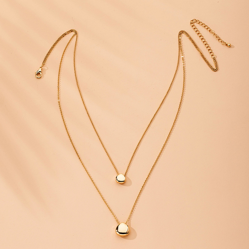 Korea Fashion Clavicle Chain Simple Metal Double Alloy Necklace For Women Wholesale display picture 5