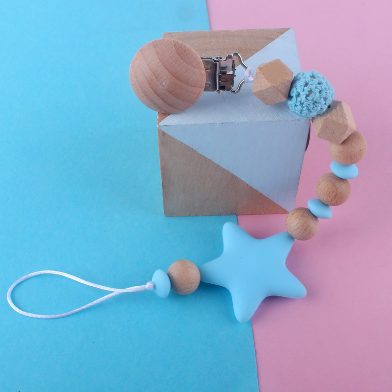 El Comercio exterior nuevo bebé chupete clip materno-infantil suministros Beech chupete cadena bebé mordedor anti-caída de la cadena anti-perdido