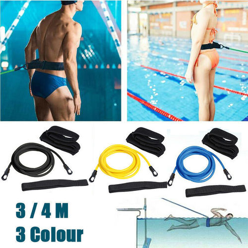 Swimming resistance strength training equipment Elastic rope swimming training belt set swimming equipment
