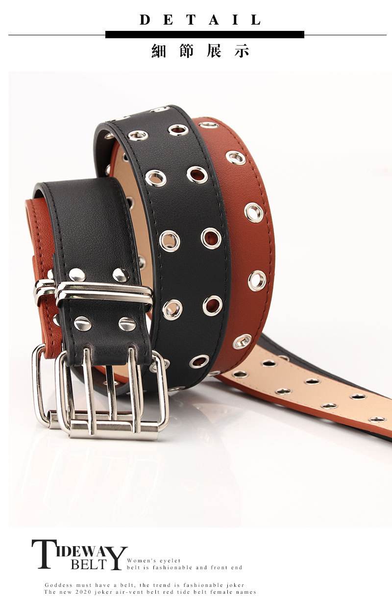 Hip-Hop Square Pu Leather Iron Women'S Leather Belts display picture 5