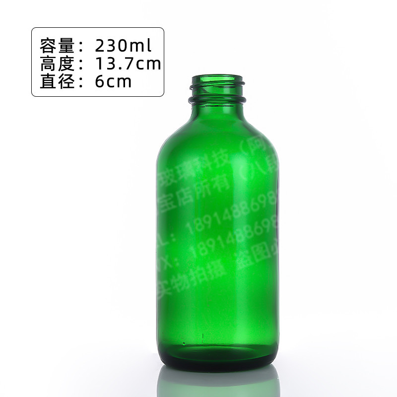 Fábrica de suministro directo de 500mL botella de aceite esencial de té de Boston 250mL botella de bomba de vidrio azul botella de emulsión al por mayor