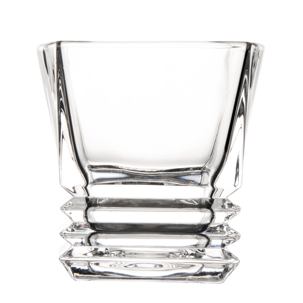 跨境水晶玻璃威士忌洋酒杯四方杯子啤酒杯花纸古典杯喝酒酒杯子