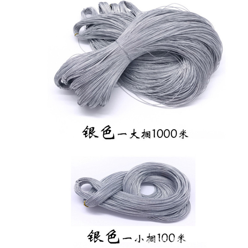 1mm regalo de Navidad de oro y plata Alambre de 8 hilos de siete colores de oro y plata Alambre de impresión de invitación de alambre de oro de color Etiqueta de alambre