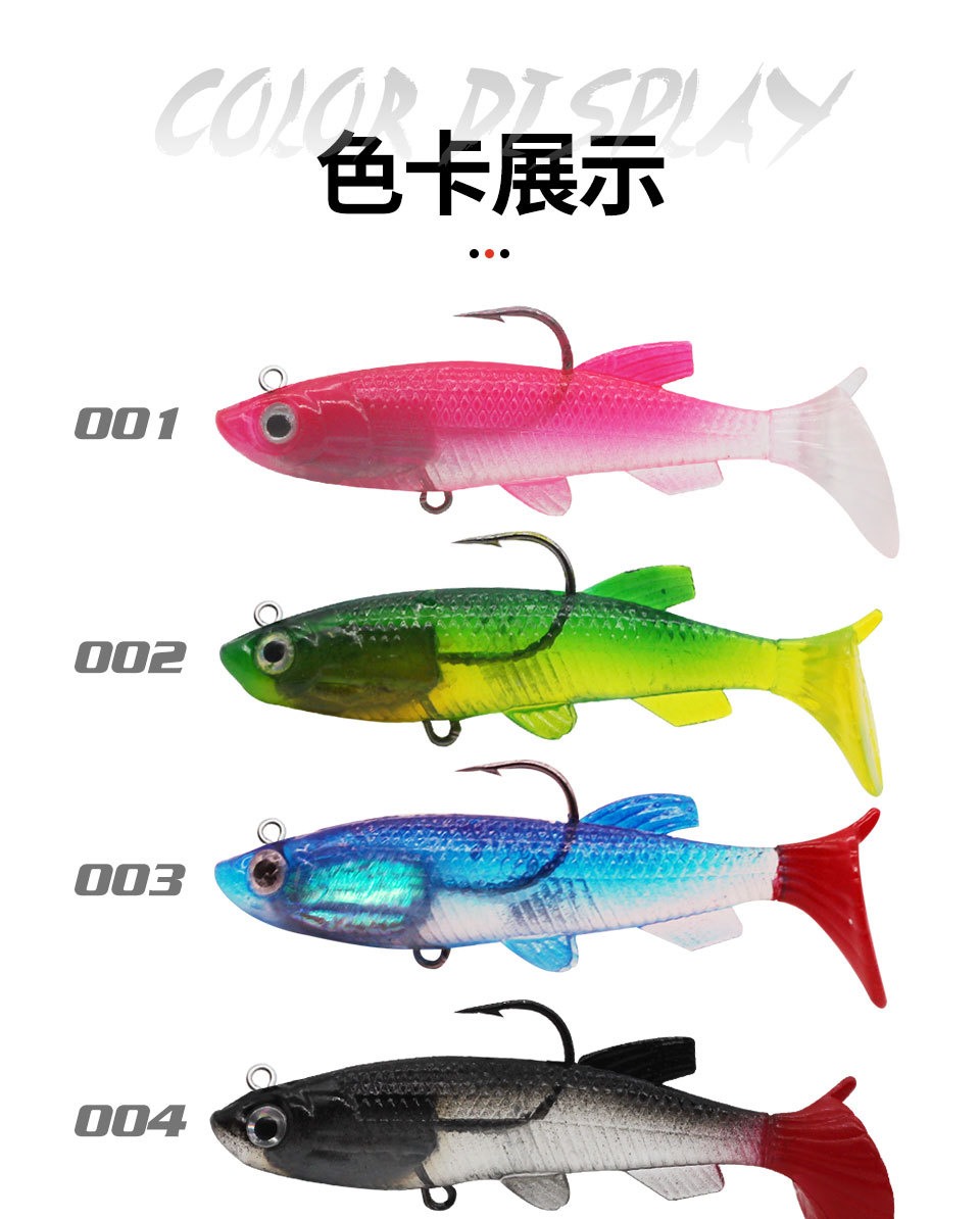 10 Pcs Pre-Rigged Jig Head Fishing Lures, Soft Lures Paddle Tail Swimbaits Realistic Bass Lures Weedless Bass Baits Multi-Color Trout Lures Fishing Jigs for Freshwater and Saltwater