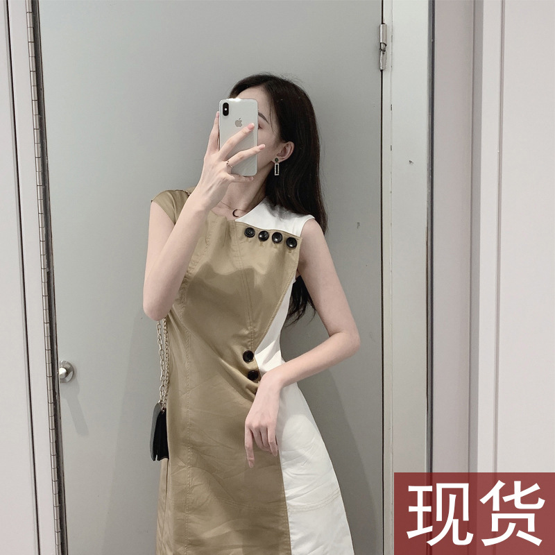 法式复古港味森系气质显瘦桔梗少女连衣裙仙女A50216