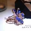Crystal, fashionable ring, European style, flowered, internet celebrity, on index finger