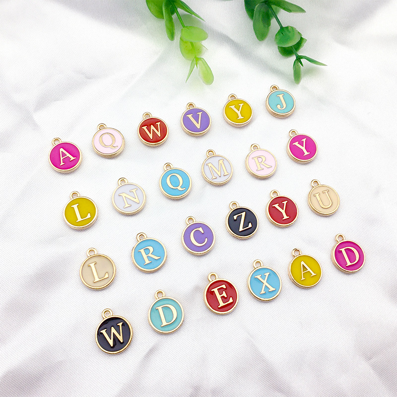 Simple Style Letter Alloy Enamel Charms Jewelry Accessories display picture 3