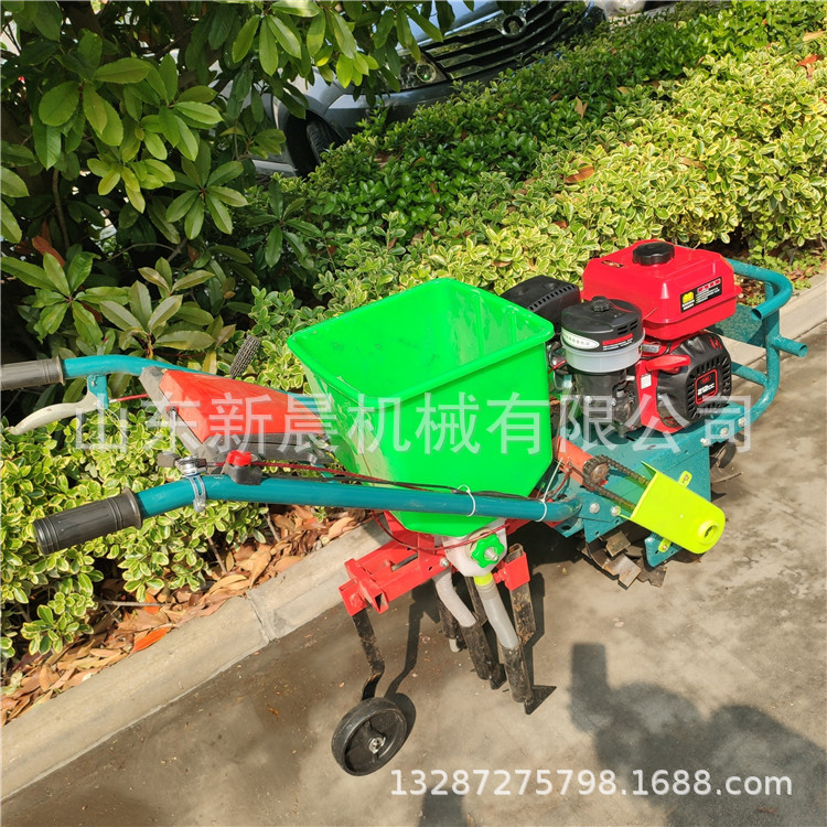 汽油施肥播种机 手推式玉米地追肥机果园播种施肥机