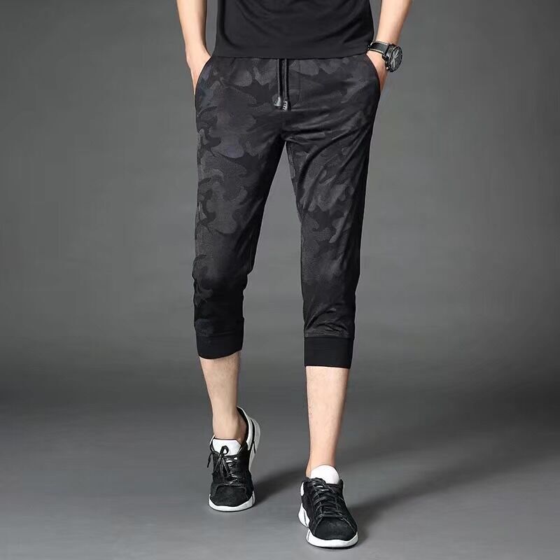 2026 Summer Casual Pants Camouflage Sports Pants Men's Shorts Loose Pants Teenagers Casual Printed Capri Pants