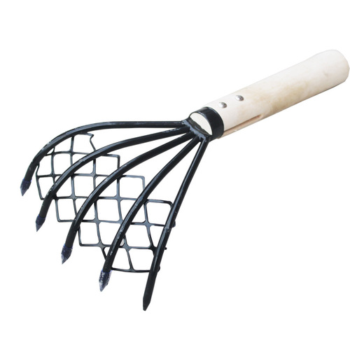 Rake the sea with a net to catch snails, oysters and shells, rake with a net, rake into the sea to dig for seafood, rake to dig for clams with a wooden handle