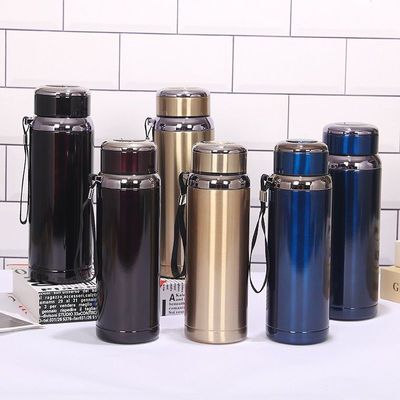 创意便携式吊带不锈钢保温杯男女户外运动水杯 大容量定制礼品杯|ms