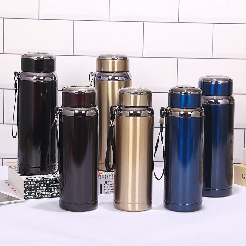 创意便携式吊带不锈钢保温杯男女户外运动水杯 大容量定制礼品杯|ms