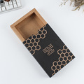 厂家生产牛皮纸黑卡折叠抽屉式纸盒图案规格可自选