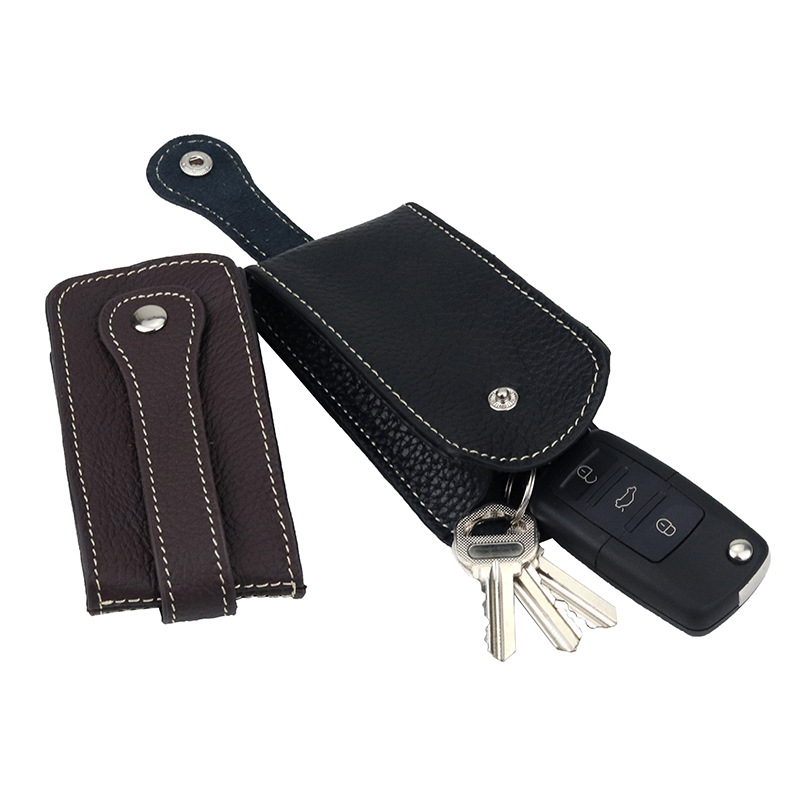 Factory wholesale first layer cowhide multifunctional key bag European and American retro waist car remote control men's Universal