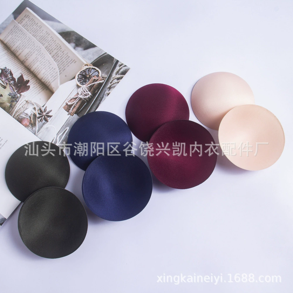 В наличии Многоцветный бюстгальтер Подушка для груди Губка Бесследная цельная нагрудная чашка с запахом Разделенная круглая тонкая хлопковая чаша Подушка для груди