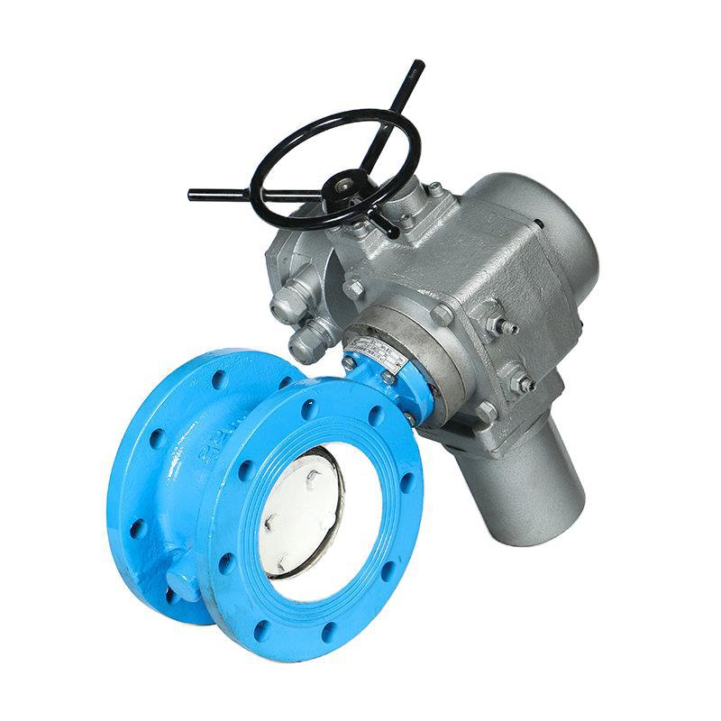 广越海阀门厂家直供电动法兰蝶阀 D941X-10/16Q