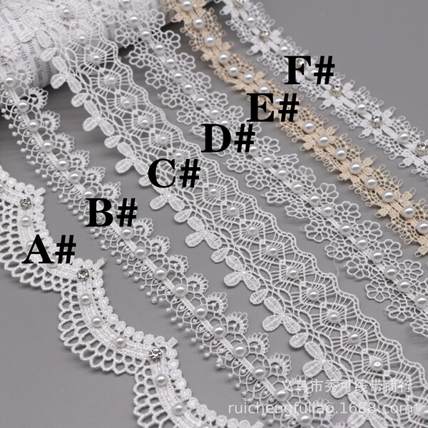 Spot new handmade nail pearl water -soluble hollow pearl lace…