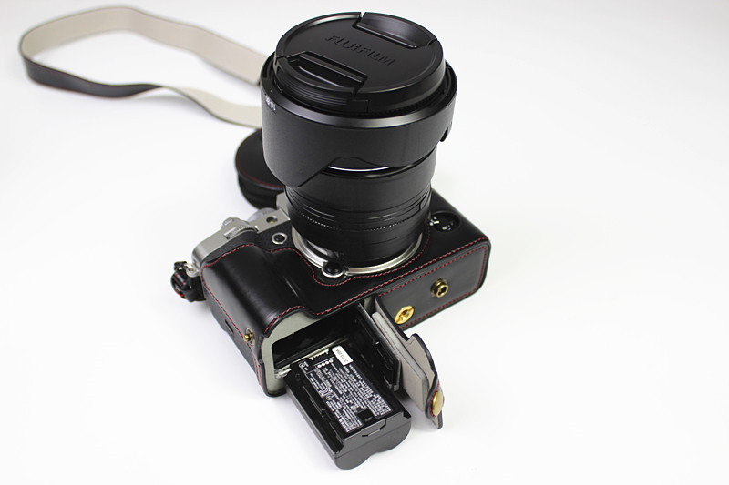(2개) FUJI X-T4 휴대용 카메라 가방 가죽 케이스 XT4 보호 커버 XT4 쉘에 적합