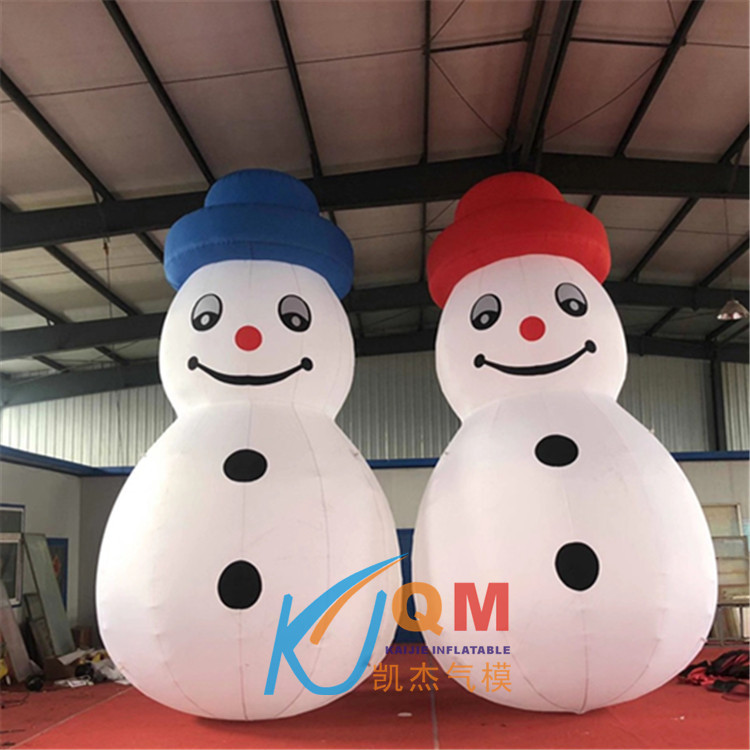 大型充气圣诞雪人卡通充气圣诞节老人气模 雪场装饰卡通雪人气模