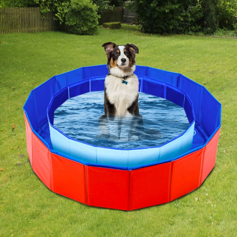 Amazon Hot Pet бассейн летние чистящие средства ПВХ ванна для животных Собака Кошка детский бассейн складной