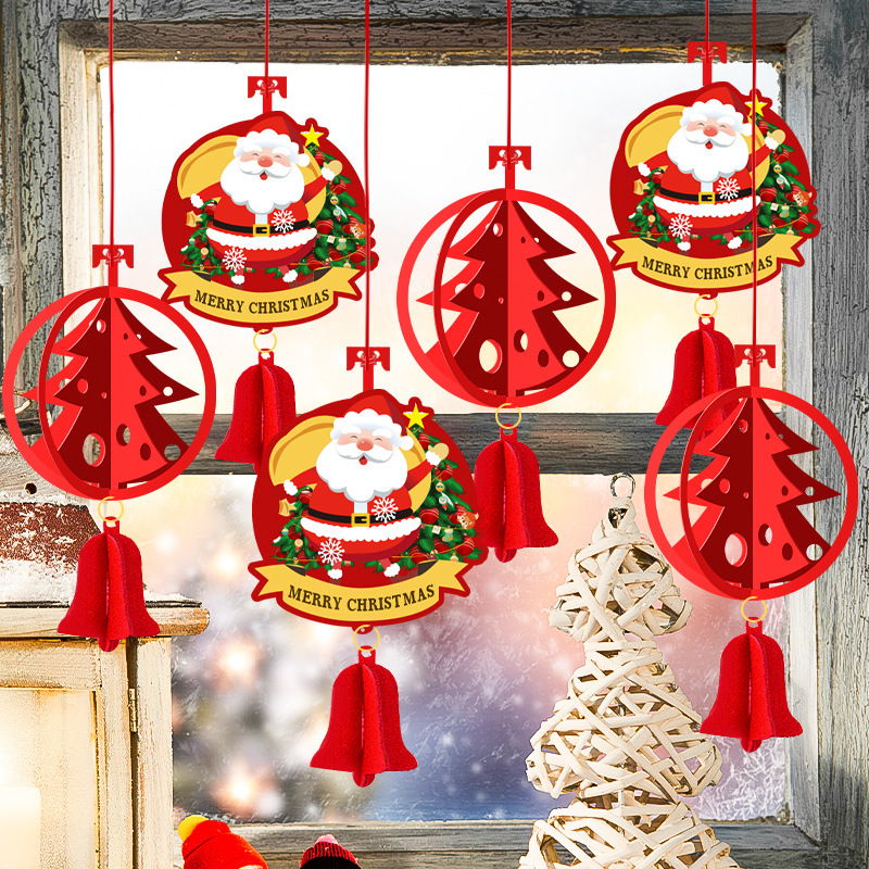 圣诞节装饰用品店铺店面商超酒店室内场景布置橱窗吊饰挂饰小挂件|ru