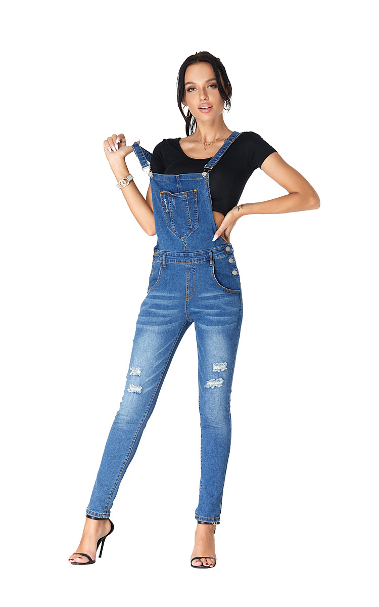 casual loose one-piece denim overalls  NSSY9879