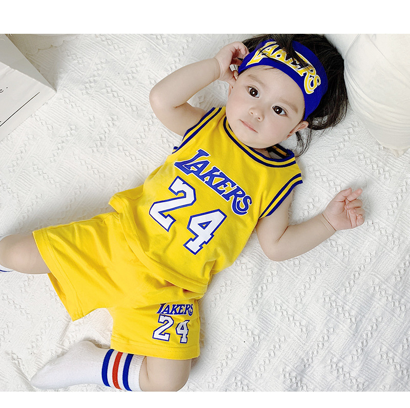 Summer New Children's Baby Personality Digital Printing Trend Korean Comfortable Leisure Sports Suit Wholesale Nihaojewelry display picture 24