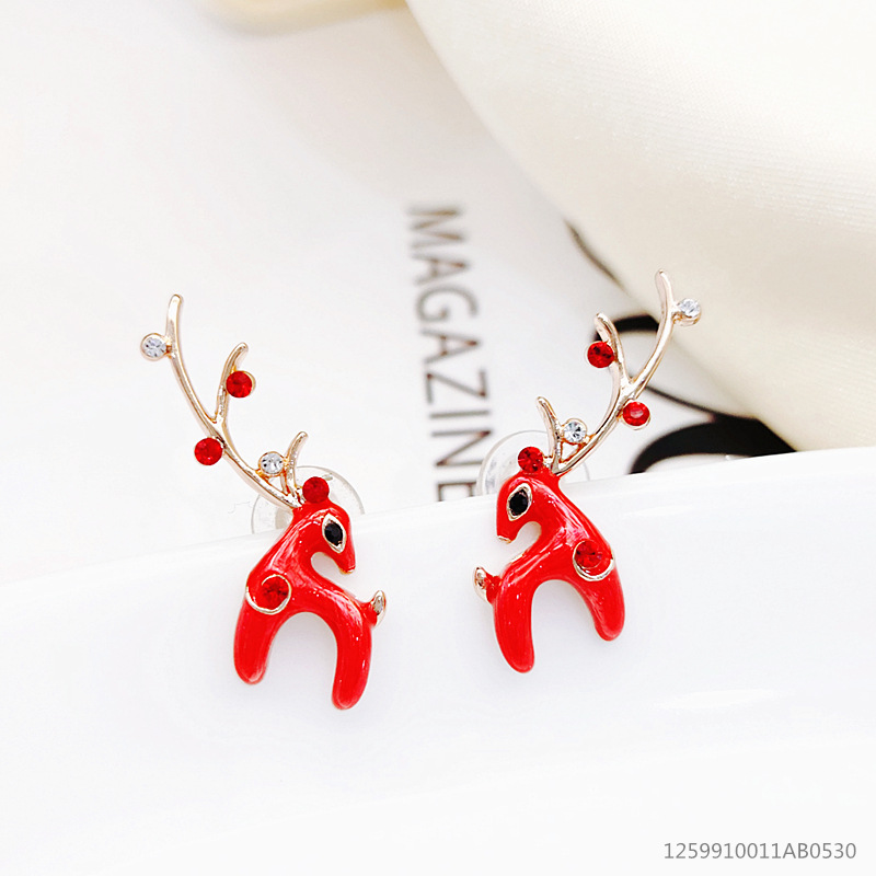 Christmas Fashion Diamond Earrings display picture 4