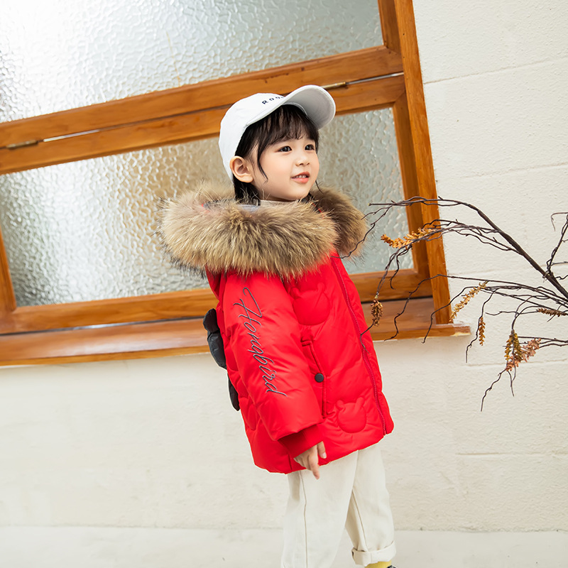 儿童羽绒服男女童中长款韩版洋气中小童装加厚宝宝冬季外套反季清|ms