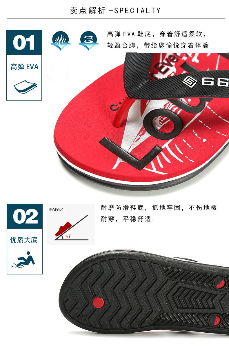 Wholesale of summer men's flip-flops in Lu 'an, outdoor thick-soled men's slippers, casual cool flip-flops for men to wear outside, foreign trade undefined
