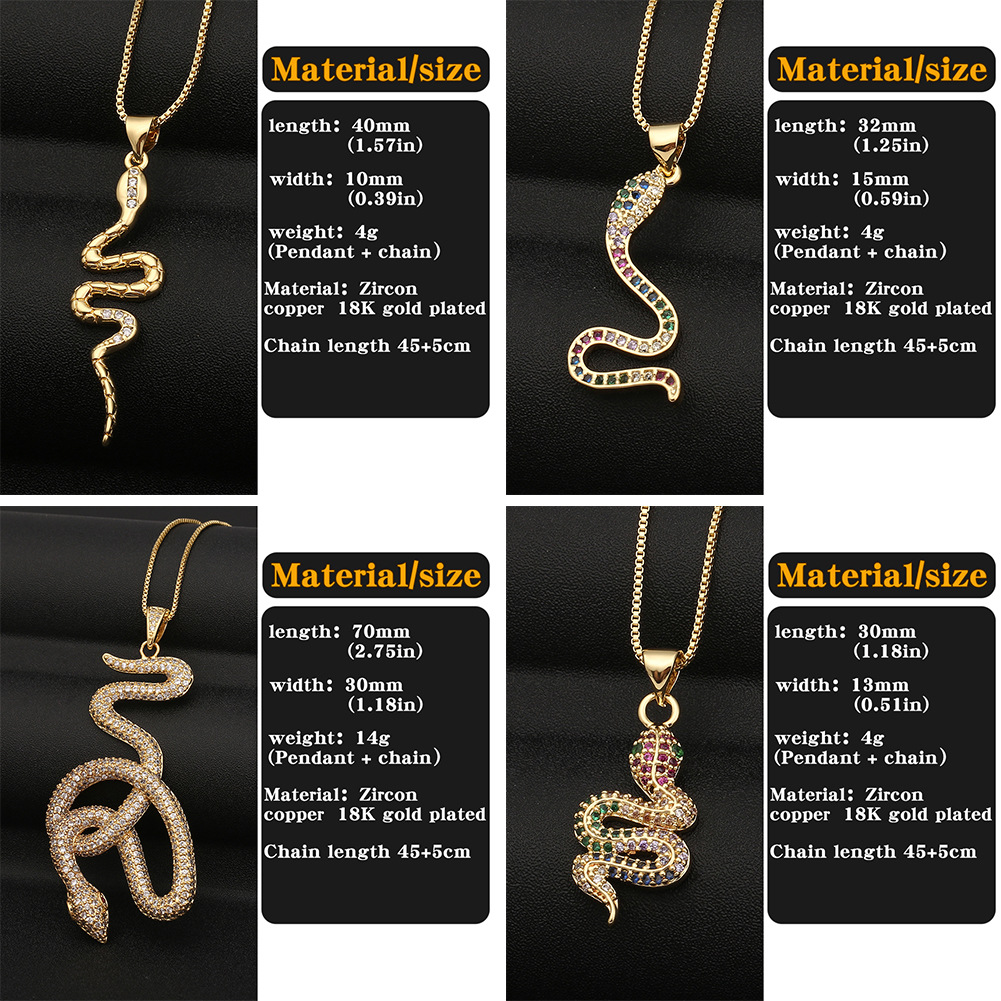 Collar De Serpiente Exagerado De Moda display picture 27