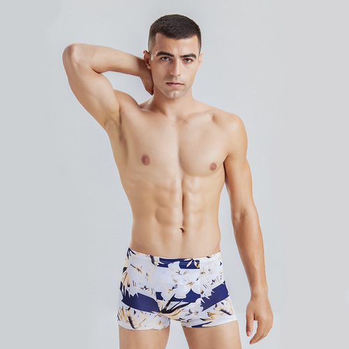 Men's underwear, men's boxer briefs, large size 200 pounds, men's new sexy sports shorts, breathable printed boxer briefs