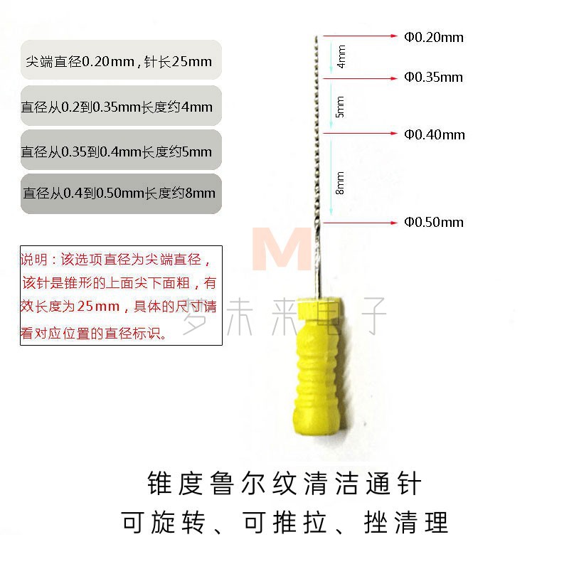 喷丝板通针锥形螺旋长25mm喷嘴清洁针口罩机熔喷模具喷头通针通孔-阿里巴巴