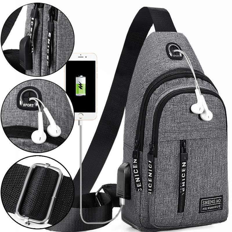 Spot men's chest bag waist bag messenger...